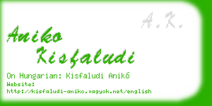 aniko kisfaludi business card