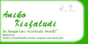 aniko kisfaludi business card